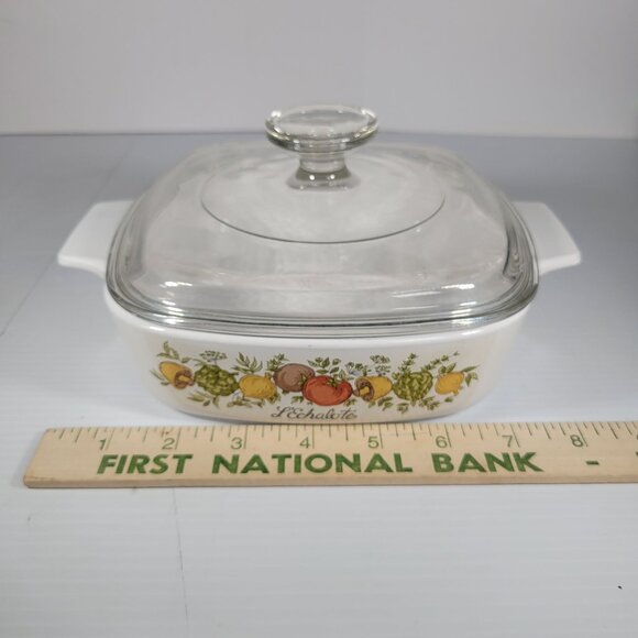 Corningware Spice Of Life A-1-B‎ 1 Liter 1 Quart Baking Dish W/ Lid L'Echalote - Picture 3 of 11